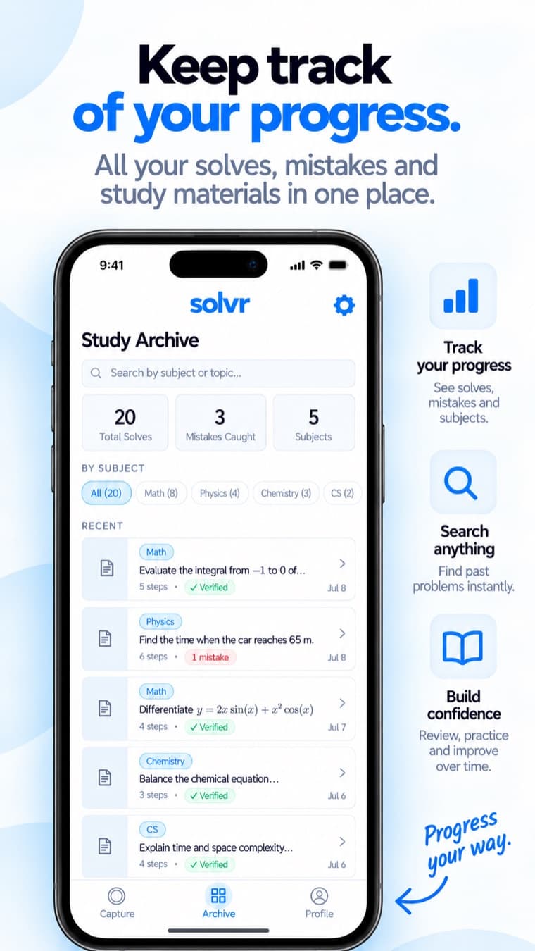 Solvr study archive listing a verified computer science solve on time and space complexity